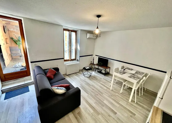 Parenthese A Deux - T2 Cosy & Calme - Patio - Terrasse - Climatise - Proche De La Cite Medievale Apartament